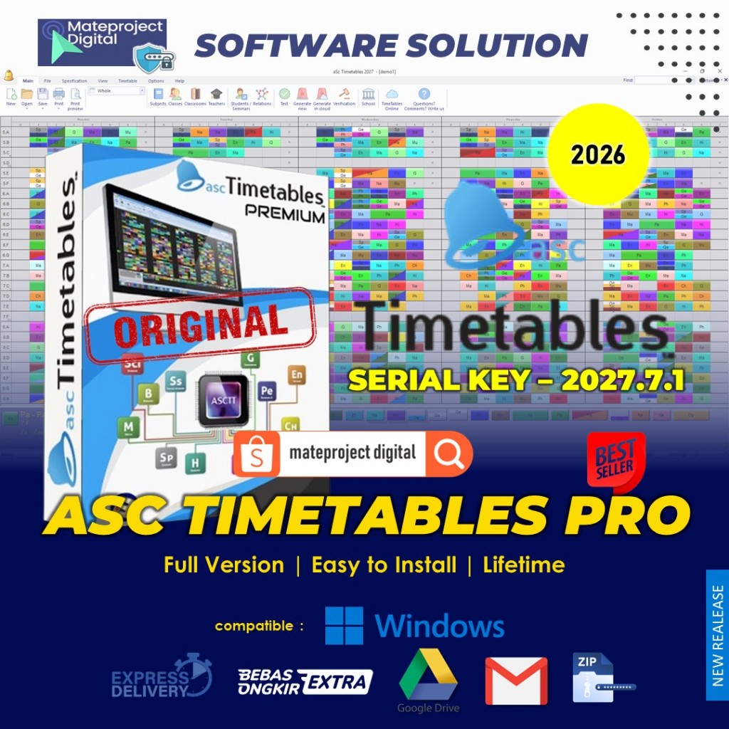 Jual aSc TimeTables Pro 2027 2026 2025 2024 / Register ASC TimeTable ...