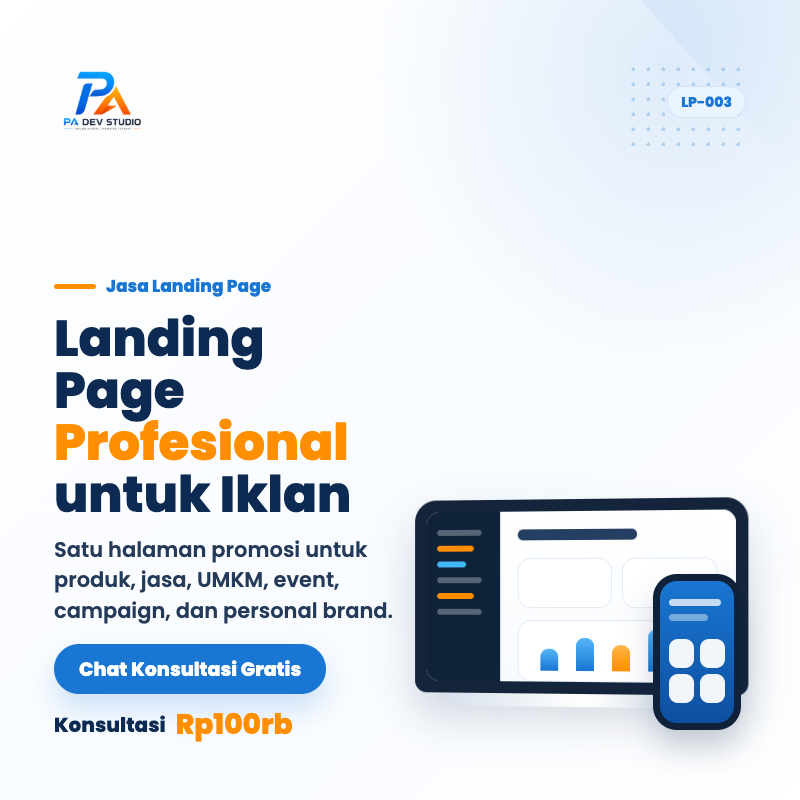 Jasa Pembuatan Landing Page Profesional | Website Promosi, UMKM, Produk, Jasa & Iklan