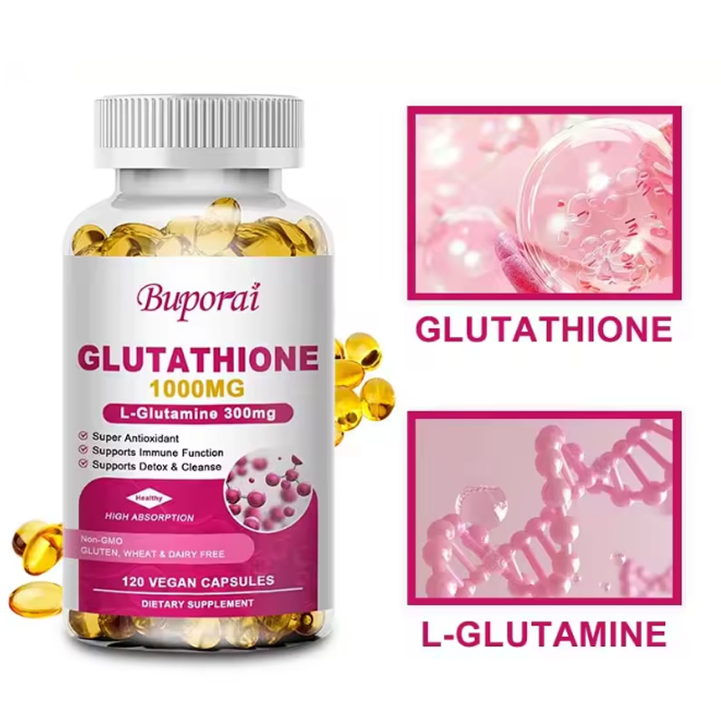 Glutathione Collagen Suplemen 1000Mg 120 Kapsul,dengan Vitamin C diformulasikan khusus untuk mencerahkan kulit dan menjaga kesehatan serta kecerahan 