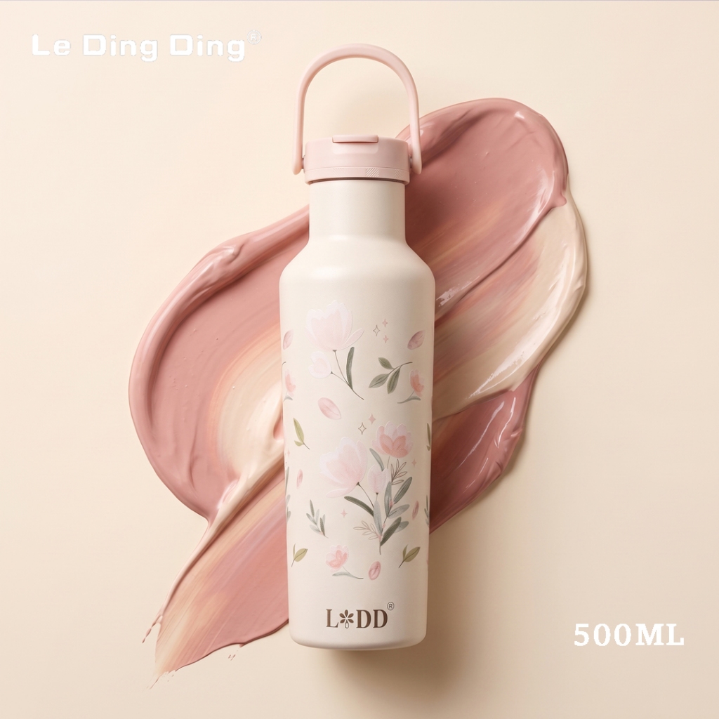 LeDingDing-Tumbler Thermos Stainless SUS316  Botol Air Minum Tahan Panas Dingin Vacuum Flask Termos Tumblr Sport 500ml Tumbler tahan panas dingin  24 jam termos sendok garpu tumbler stainless termos es batu
