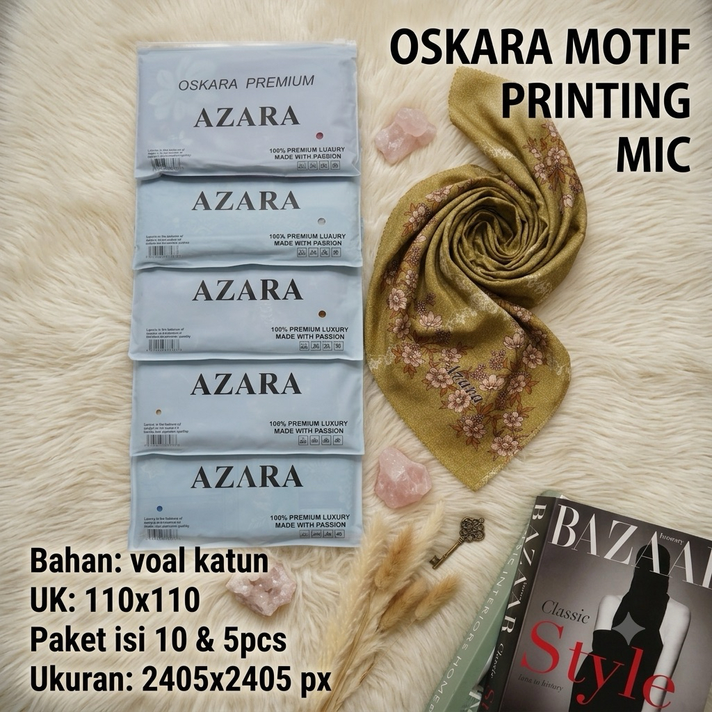5 & 10 PAKET SEGI EMPAT MOTIF PRINTING VOAL KATUN TERBARU & TERLARIS