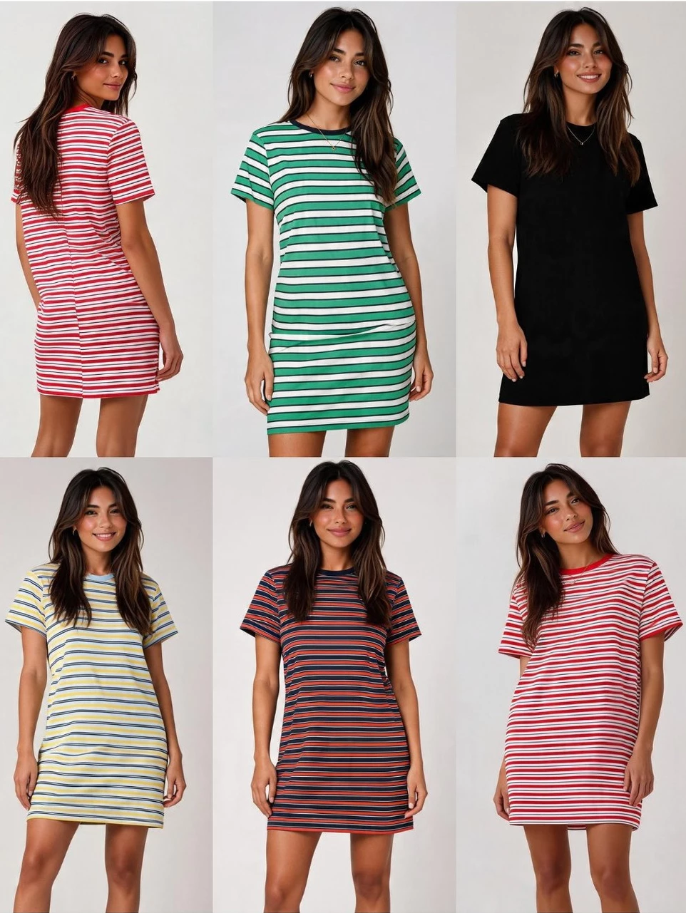 Dress Kasual Bahan Katun Adem GP Relaxed T-Shirt Mini Dress -2827