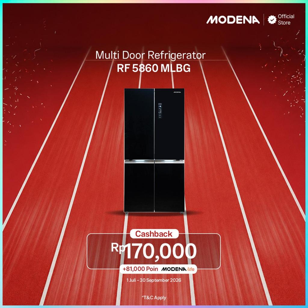 Jual Modena RF 5860 MLBG Kulkas Kaca Multi Door 586L PowerHub™ Inverter ...