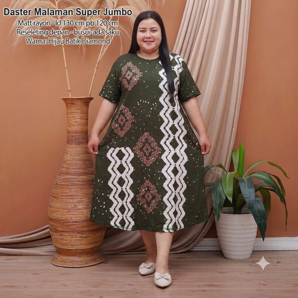 Daster Jumbo Twill Rayon Super Lengan 10
