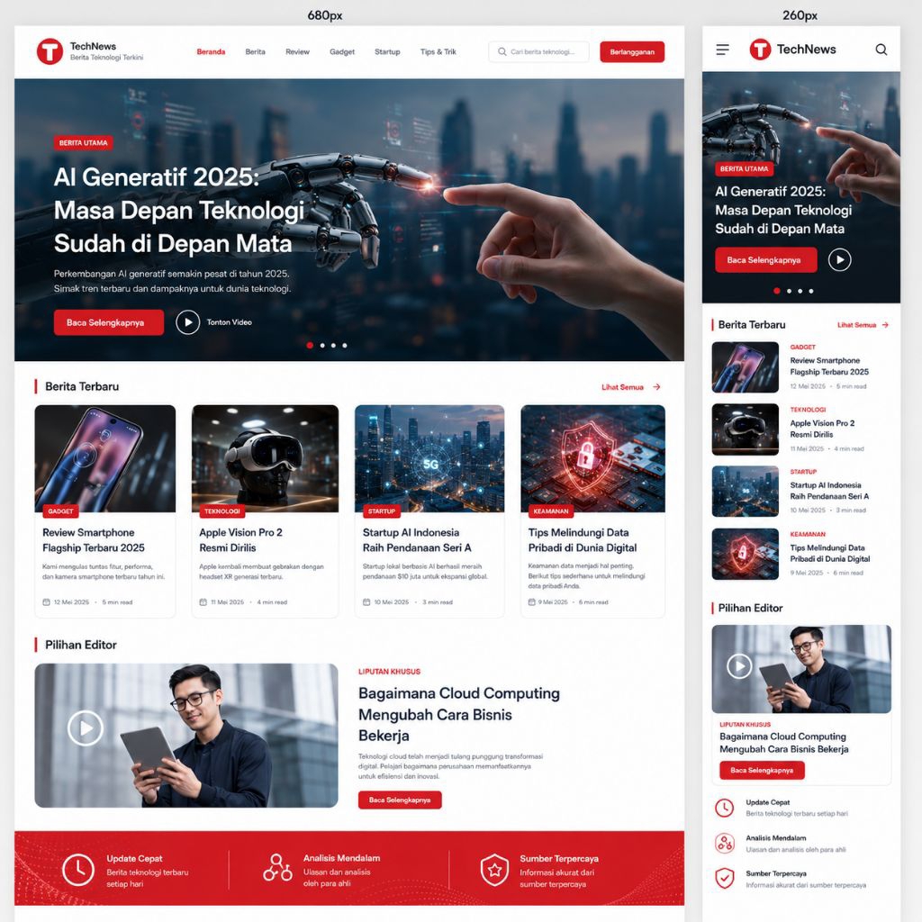 Website Berita - Domain Hosting 1 Tahun - Optimasi Google Dasar - Web Portal News - Web Media Online - Jasa Buat Web Redaksi - Jasa Pembuatan Website Informasi - Website Majalah Digital
