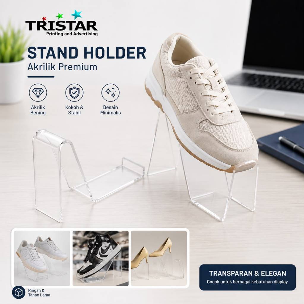 Jual Stand Sepatu Akrilik - Shoes Acrylic Display Sepatu Kecil Rak ...