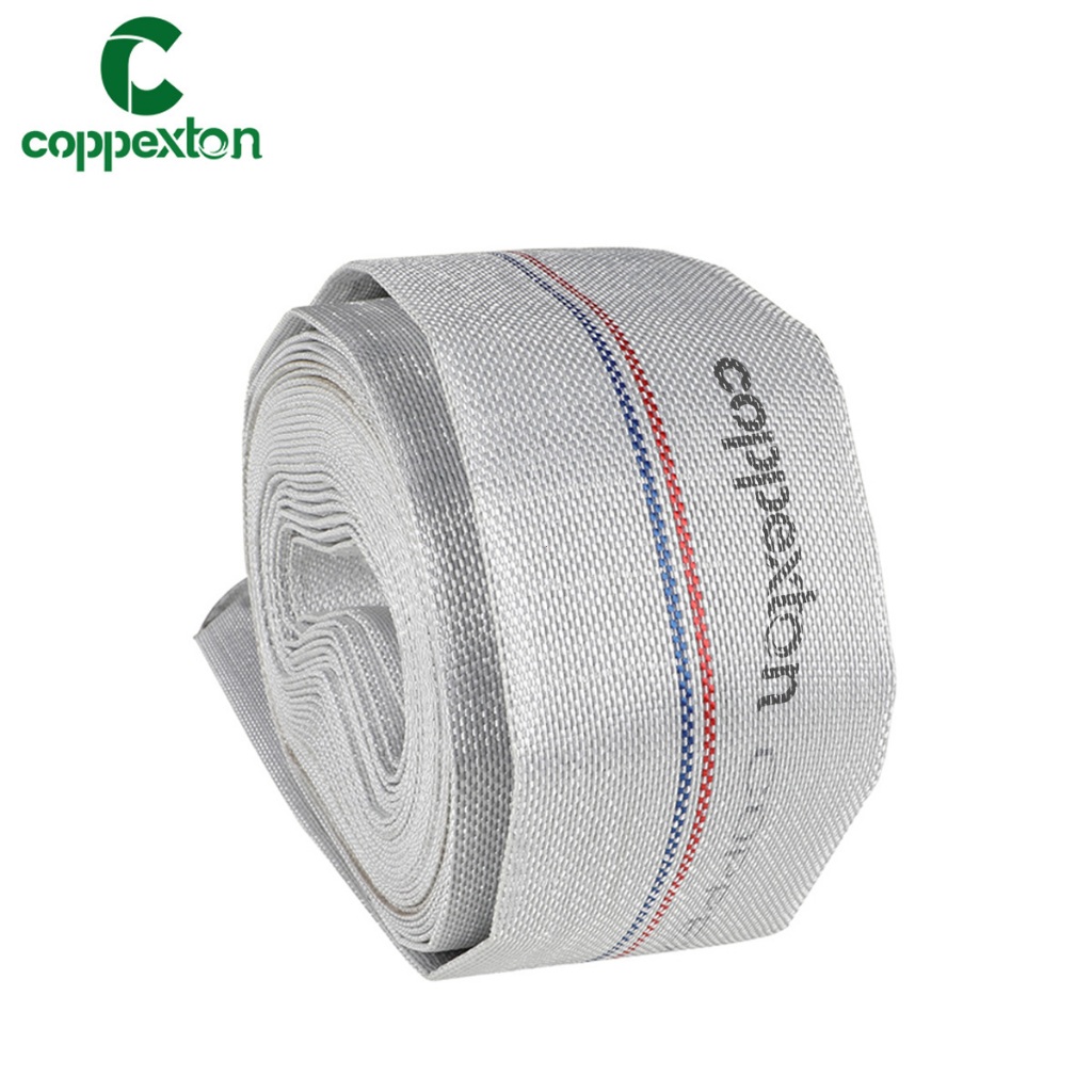 Coppexton Selang Kanvas Air Tebal 1/1.5/2/3 Inch 10M-50M Anti Sobek Tahan Lama Untuk Pompa Air, Irigasi, Kolam Ikan & Kebun