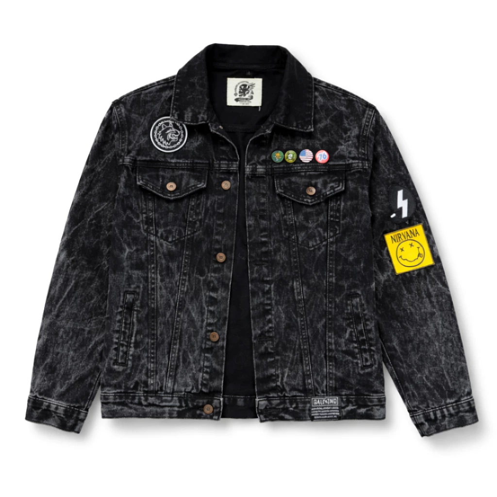GALFINC Jaket Jeans Pria