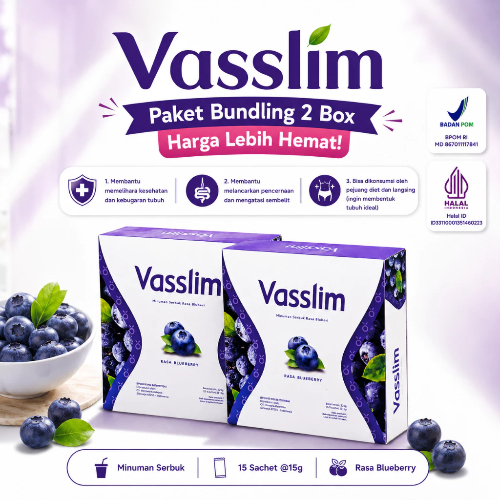 PAKET 2 BOX Lebih Hemat Vasslim Fiber Drink