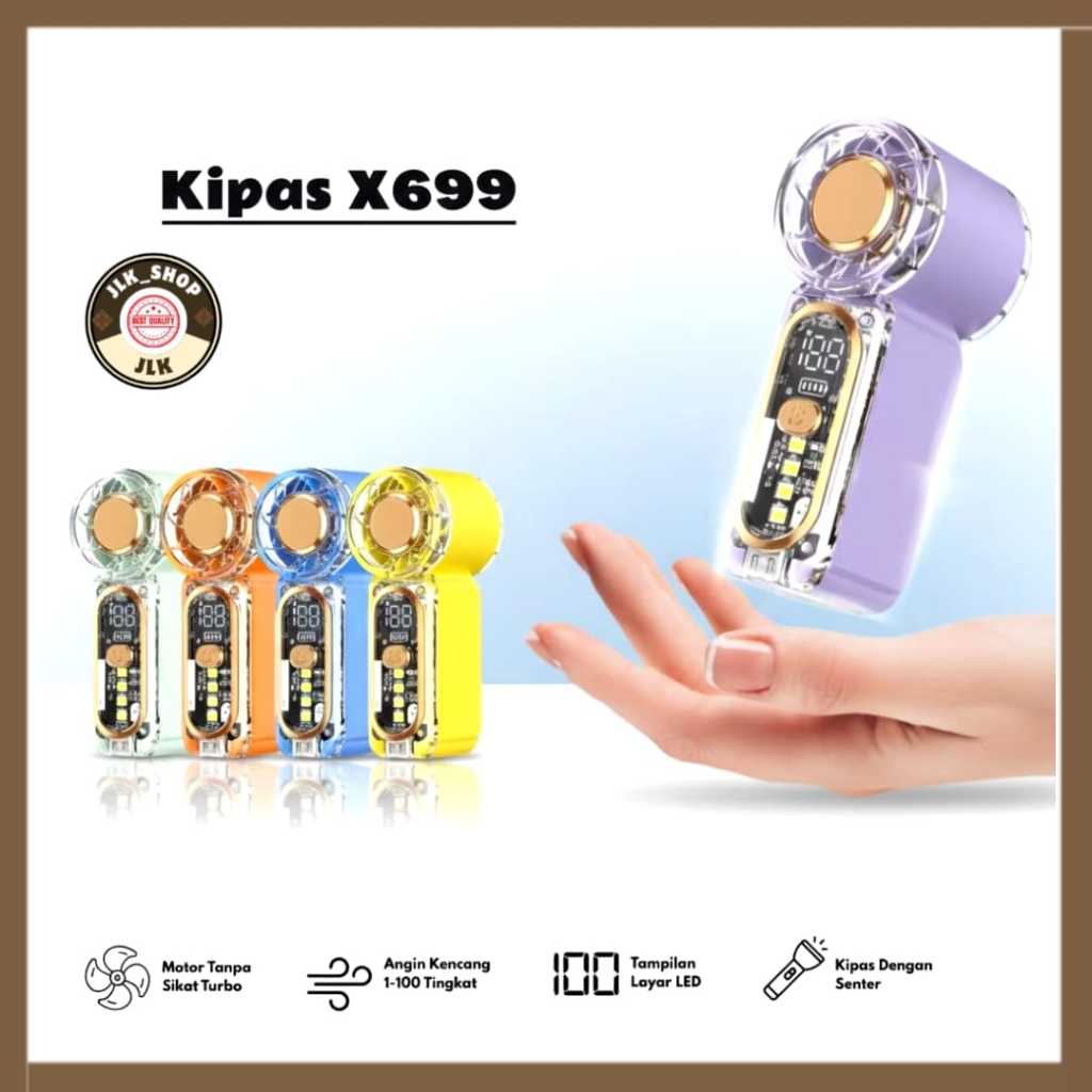 (JLK)Kipas Angin Portable Mini X699 / Kipas Angin Turbo Fan