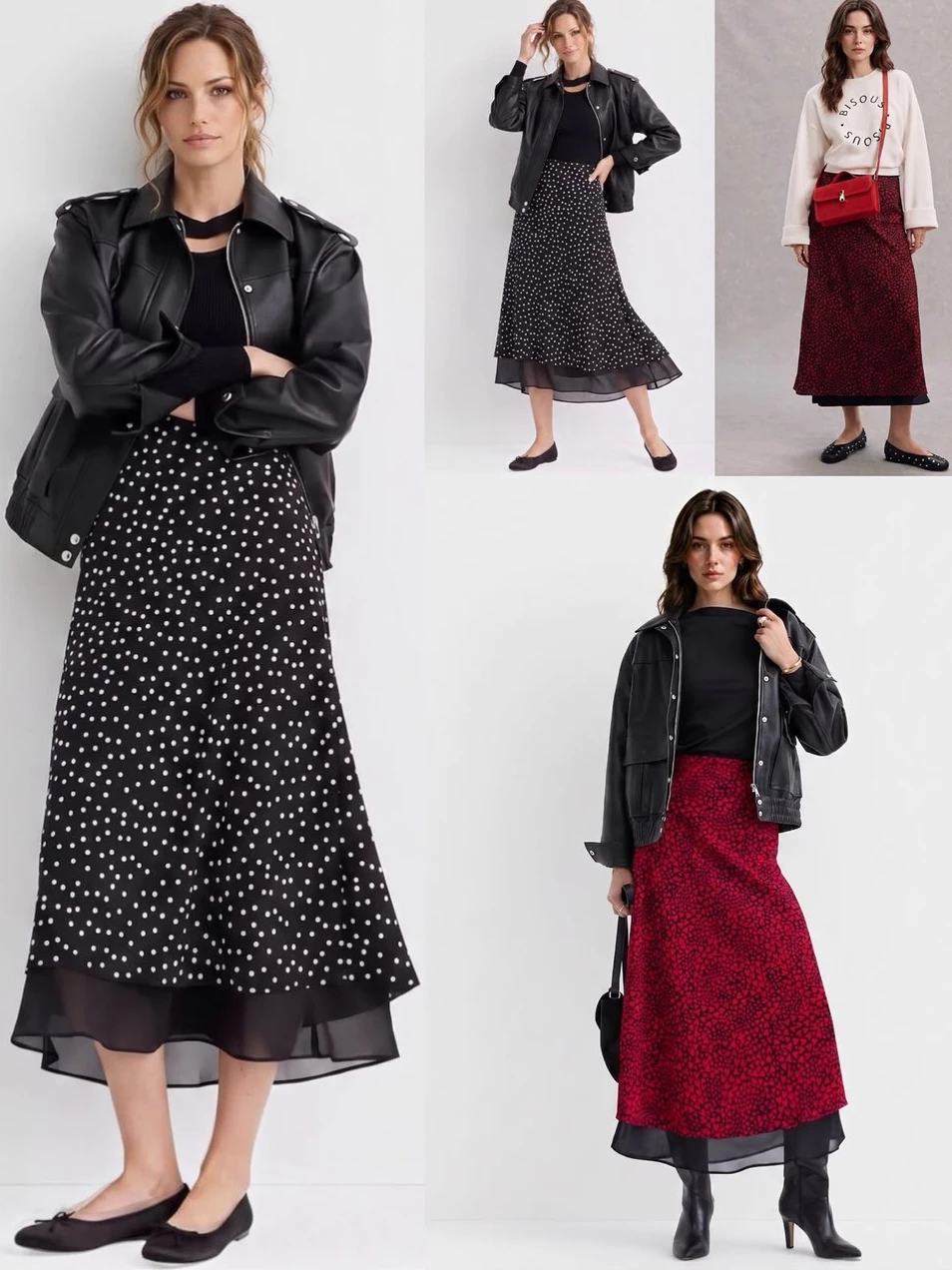 Rok Midi Wanita LF Layered Column Midi Skirt - 2909