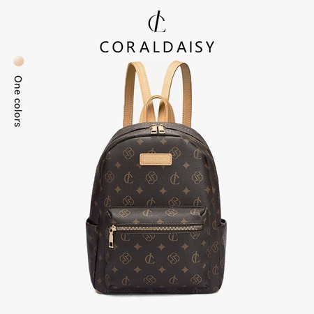 CORALDAISY Tas Wanita 2026 Lucu Perjalanan Ransel Ritsleting Ganda  Kapasitas Besar Tas Sekolah Siswa