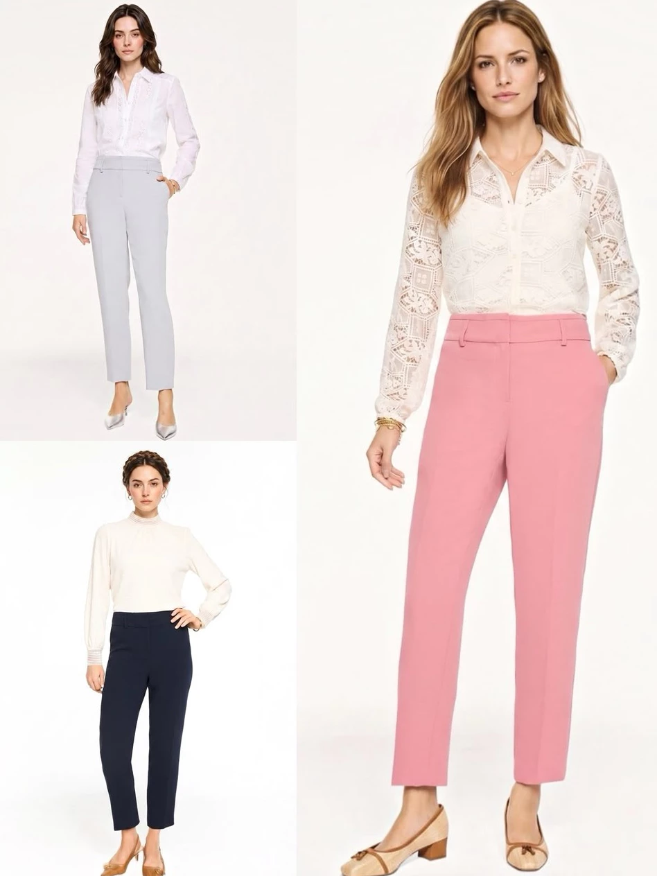 Celana Panjang Wanita TLB Tapered Ankle Polished Crepe Pants - 2949