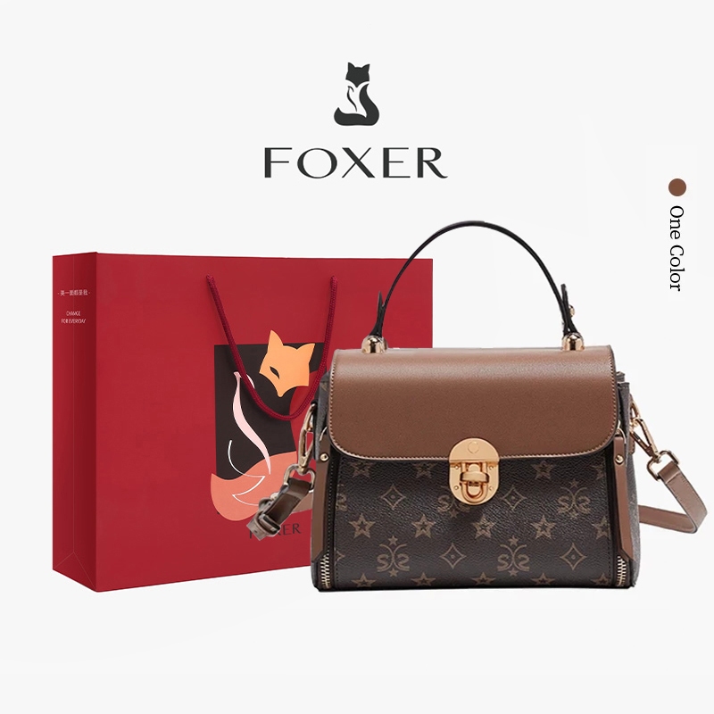 FOXER Tas Motif Tangan Wanita tas selempang wanita vintage Tas Ibu Elegan-Kolaborasi FOXLOVER