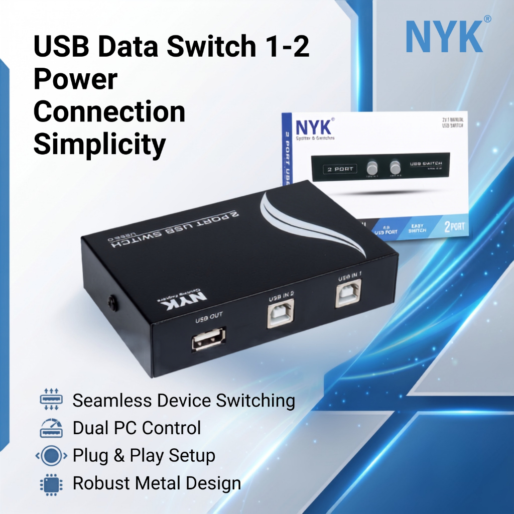 NYK USB HUB V2.0 Data Switch Printer 1-2 port COD HUB bergaransi Docking Station Data transfer Mobile phone macbook android iphone ipad tab MHL (4)
