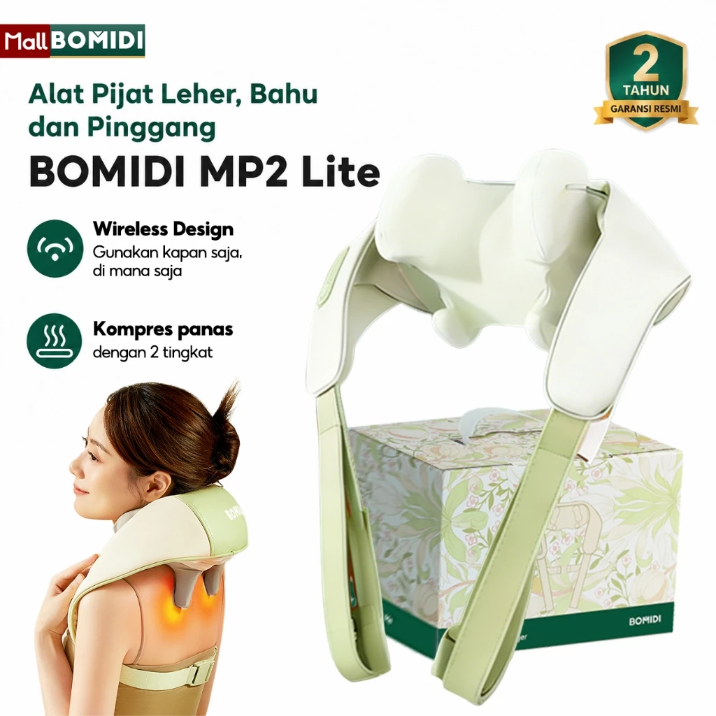 [COD] BOMIDI Alat Pijat Bahu Leher Multifungsi MP2 Lite 6 Massage particles Dan Heating function Untuk Bersantai Alat Pijat Elektrik