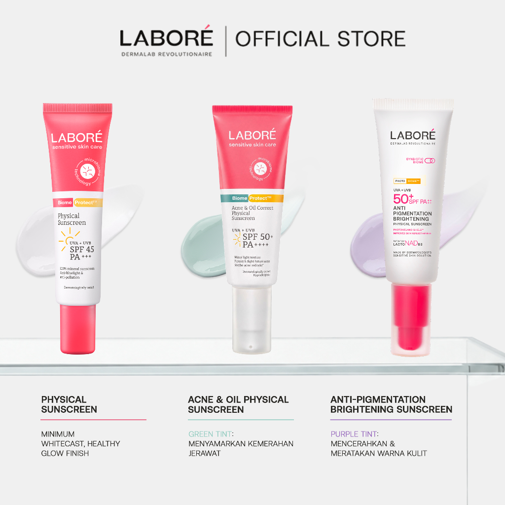 Jual LABORE Sunscreen BiomeProtect All Series - Physical Sunscreen 10 ...