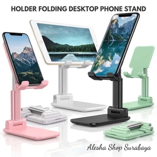 <PROMO> HOLDER FOLDING HD23 DESKTOP PHONE STAND Dudukan HP Tablet Lipat Meja Portable Stand Bracket Smartphone Universal