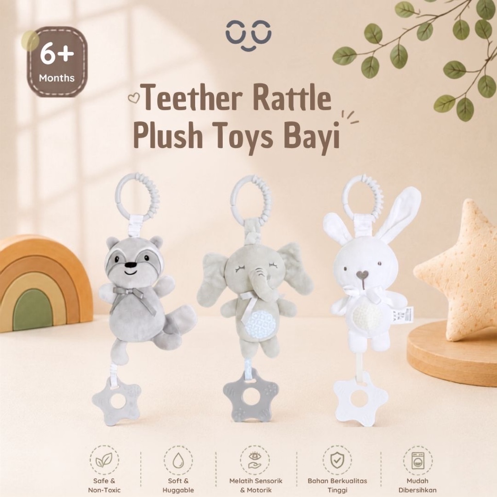 Jual Mainan stroller bayi baby box | Teether Rattle Plush Toys Bayi ...