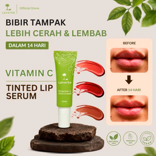 Laverbe Vitamin C Tinted Lip Serum bahan alami yang mencerahkan melembabkan bibir dengan pewarna bahan alami