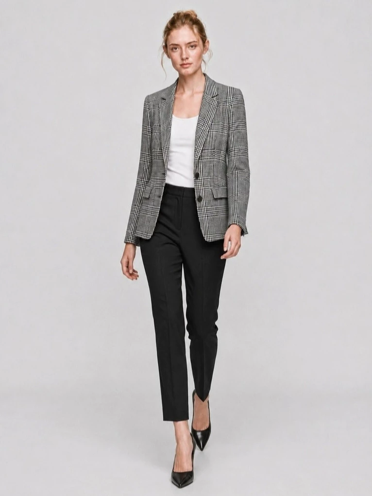 Blazer Wanita AT Women's Houndstooth Blazer - 3069