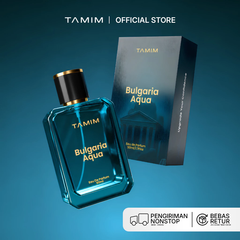 Bulgaria Aqua - Parfum Pria Wangi Tahan Lama Aroma Fresh Citrus Woody, Eau de Parfum by Tamim