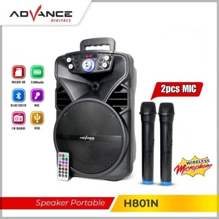 Jual Advance Speaker Bluetooth Portable TWS 8Inch+1xMic Wireless H801N ...