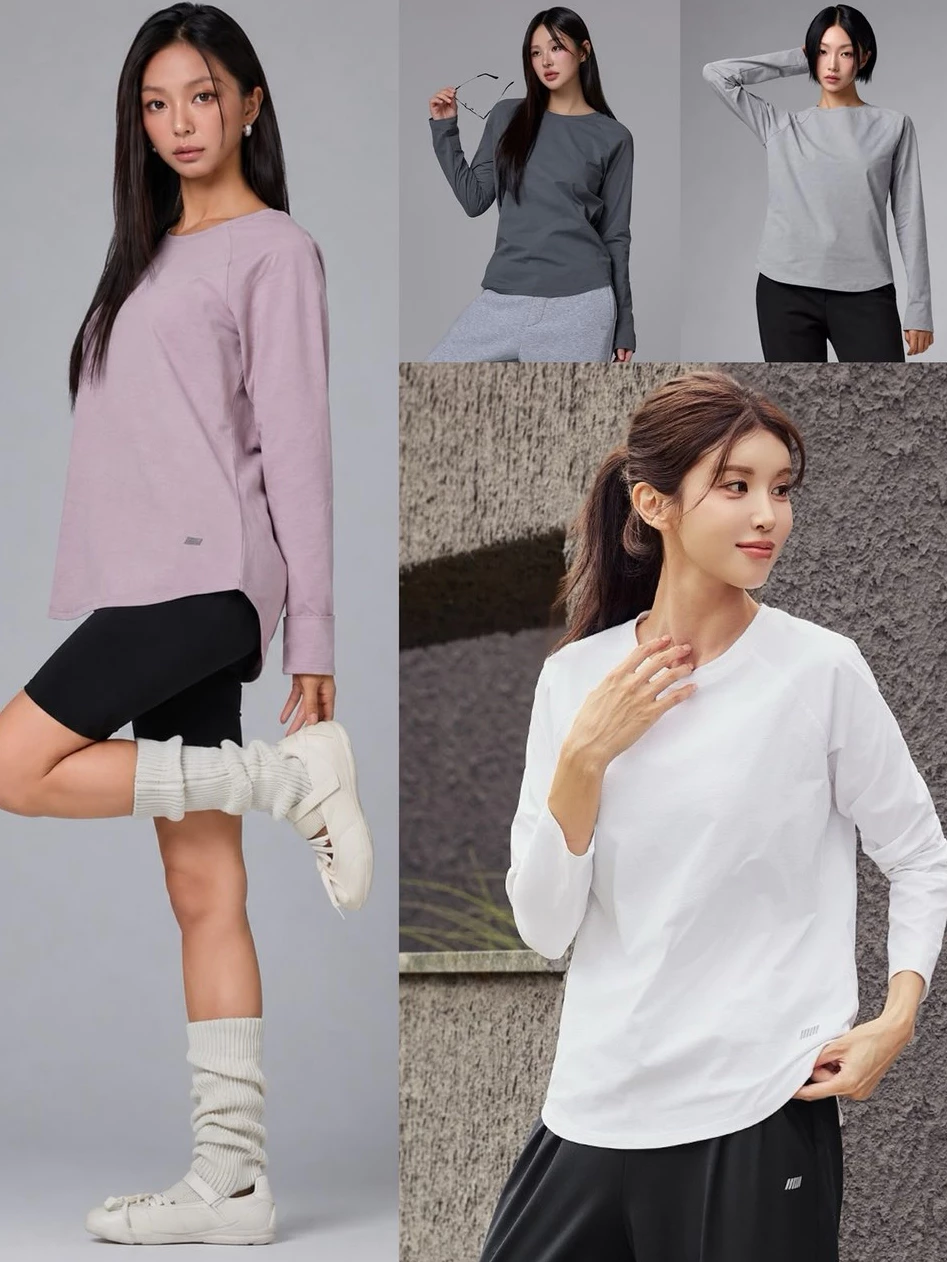 Kaos Lengan Panjang Wanita STL Fresh Light Regular-Fit Long Sleeve Tee - 3330