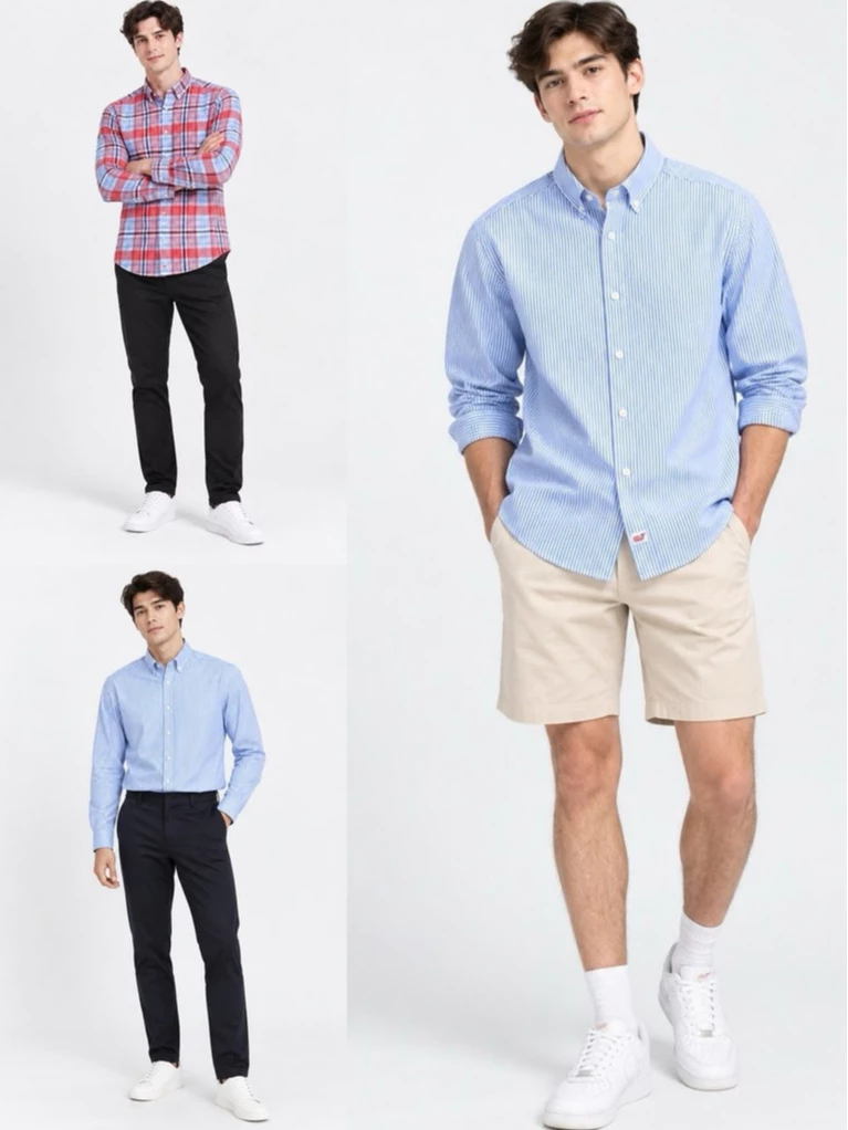 Kemeja Lengan Panjang Pria VIN Men's Performance Classic Fit Murray Shirt - 3182