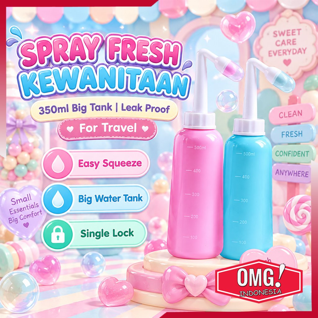 Semprotan Bidet Bilas Botol Semprot Cebok Pencet Remas Manual Praktis Shower Spray Travel Portable Botol Toilet Shower Jet Kloset Pembersih Kencing Bokong Pria dan Wanita 500 ml