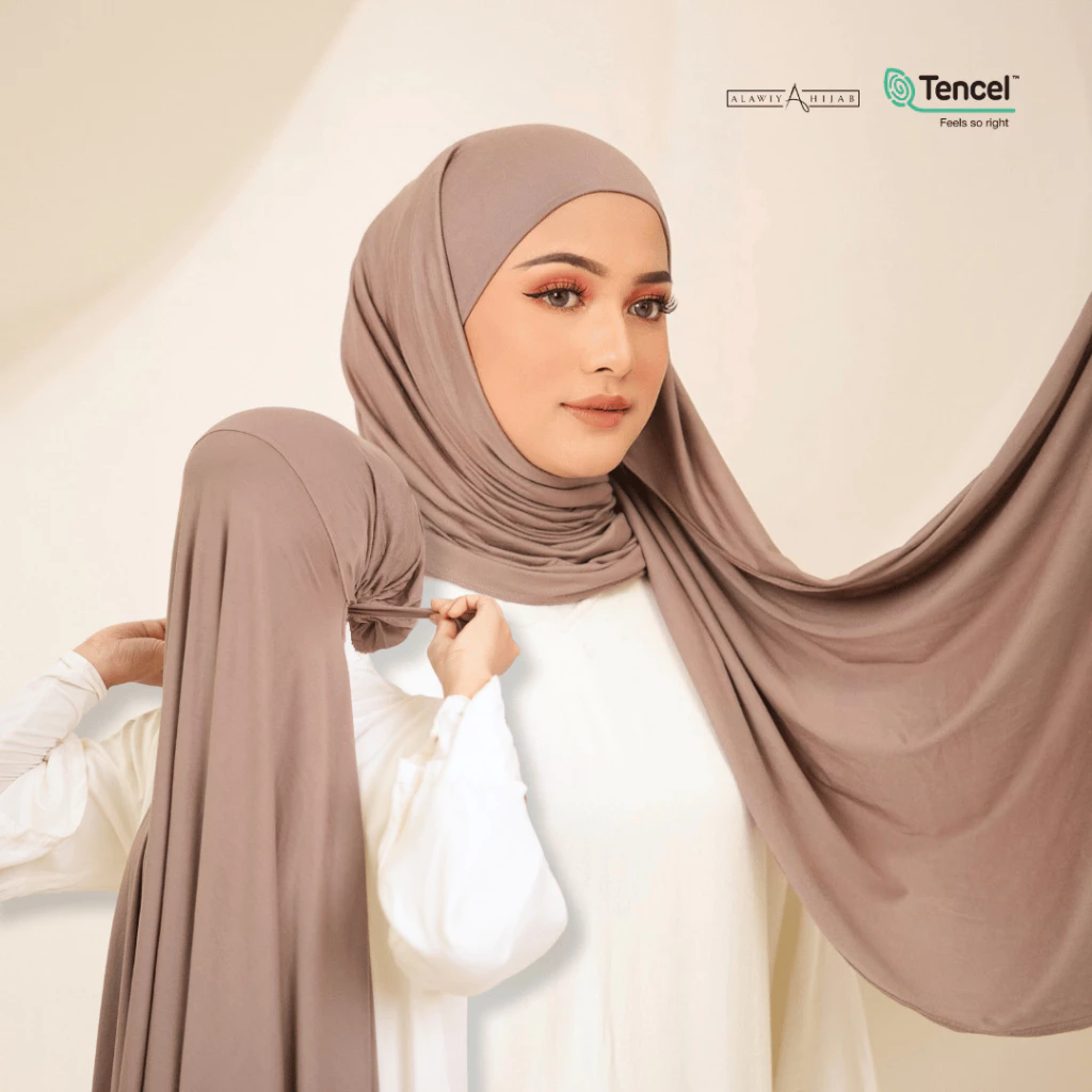 Alawiyahijab - Nura Instant TENCEL™ Antibacterial (Pashmina inner bukan kaos rayon/jersey) Breathable Tencel Modal