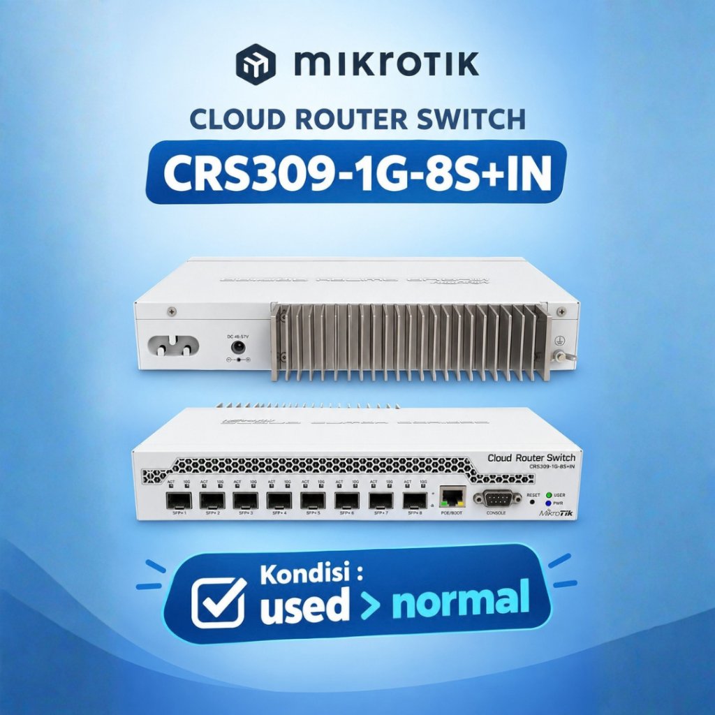 Jual MikroTik Cloud Router Switch CRS309-1G-8S+IN Switch Jaringan 8 ...
