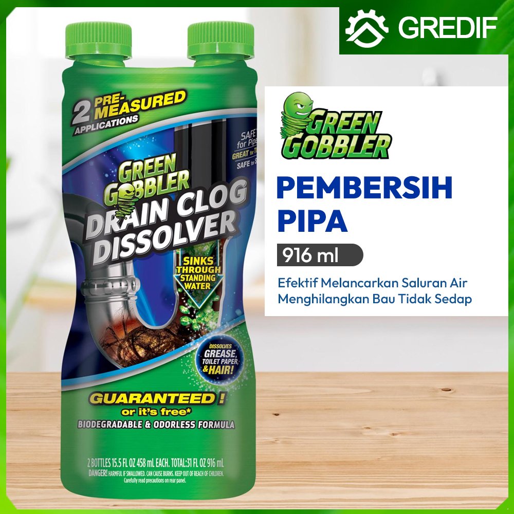 Jual Green Gobbler Liquid Drain Clog Dissolver 916 ml - Cairan ...