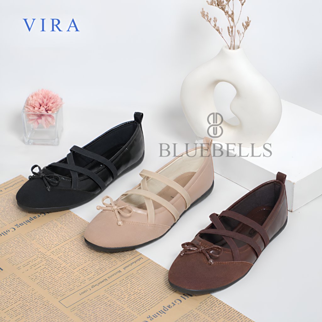 101. VIRA Flatshoes Wanita Kekinian Kuliahan Korean Style (Tersedia Size 37-40) | Shopee Indonesia