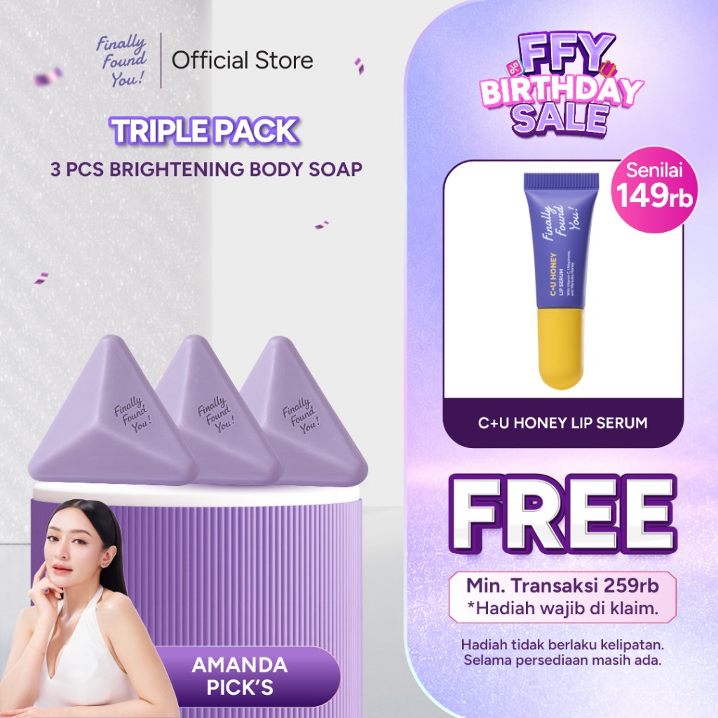 (3 PCS) Finally Found You! BLACK RICE+ AI High-Concentrated Brightening Body Soap | Sabun Pencerah Badan & Kulit Kusam