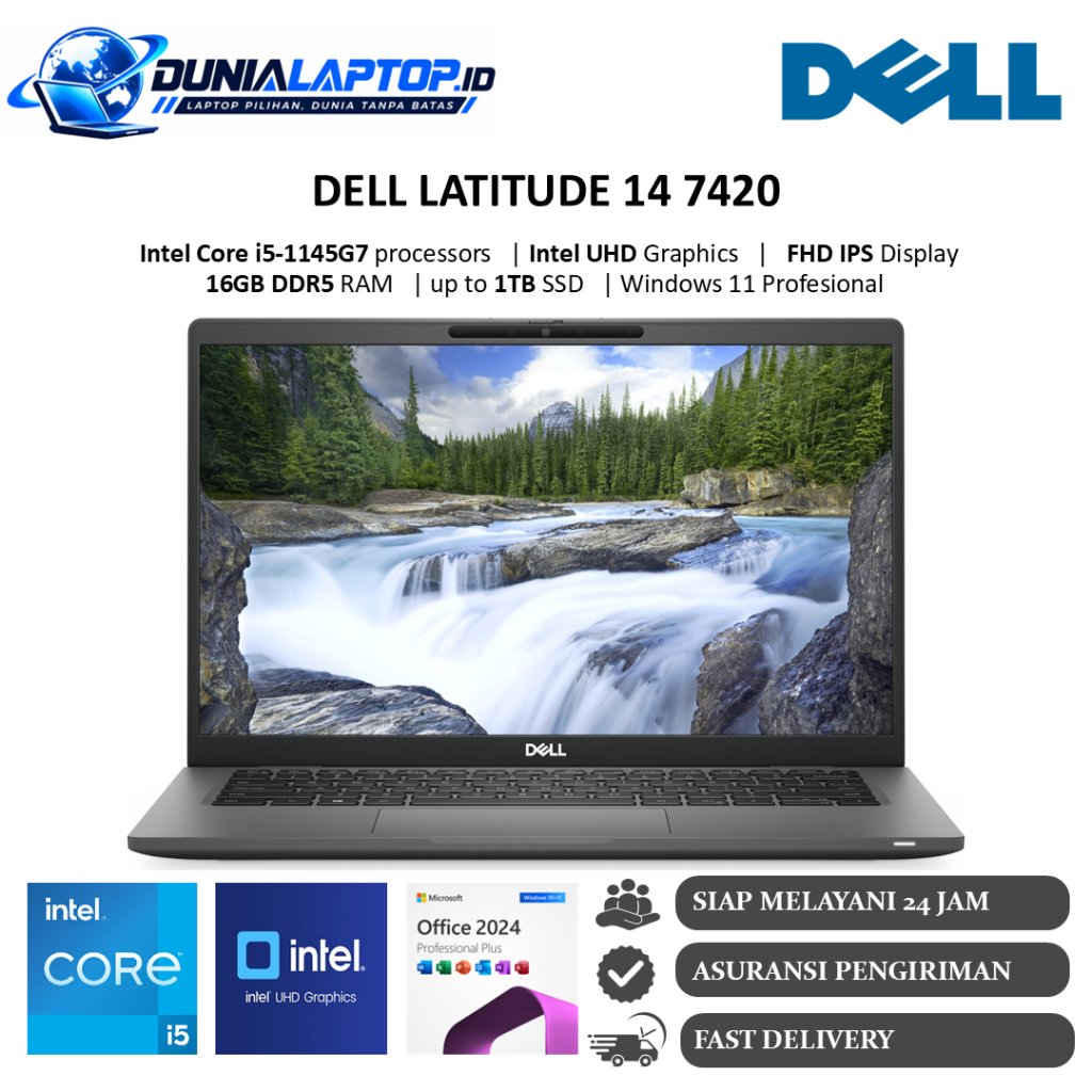 Laptop Dell Latitude 14 7420 Intel Core i5 1145G7 RAM 16GB 2TB SSD FHD IPS Windows 11 Profesional