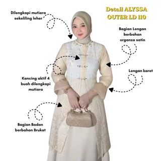 Hadju Tunik Brukat Bordir Sapto / Tunik Brokat Tali Kancing Mutiara Payet Diamond / Baju Kondangan, Wisuda, Seragaman, Bridesmaids, Pesta, Acara Formal Brokat Coffee Coklat Mahogany Warna Tren