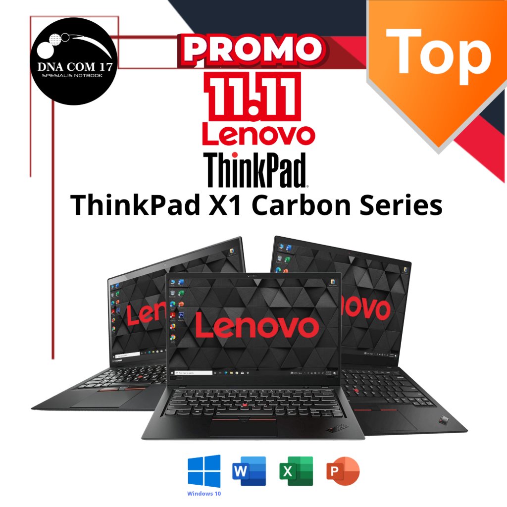 Lenovo Thinkpad X1 Carbon i5 / i7 Gen 4/5/6/7/8 | 8GB - 16GB | SSD 512GB | Mulus / Second / Original / Berkualitas / Bergaransi