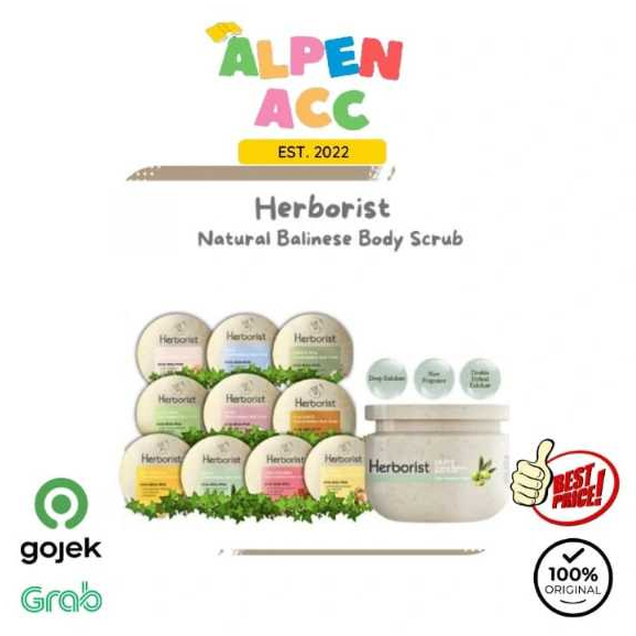 Jual Herborist Natural Balinese Body Scrub AHA-BHA-PHA 100gr | 200gr ...