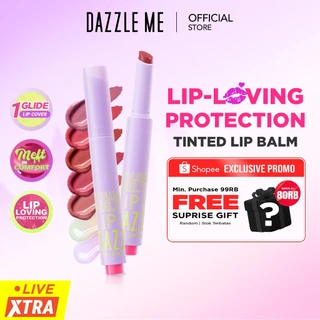 [NEW LAUNCH] DAZZLE ME Color Chrome Melt To Dew Lip Click - Lip Gloss Tinted Lip Balm Tahan Lama Watery Glossy Serum Lipstick Moisturizing Melting Glossy Lip Finish