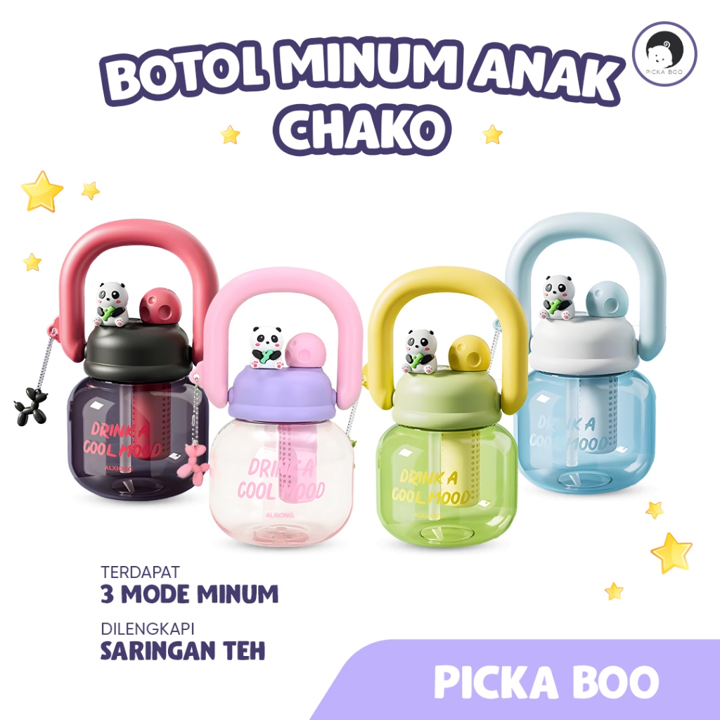 Jual PICKABOO Botol Minum Anak CHAKO 800ml 3in1 Praktis Lucu Stylish ...