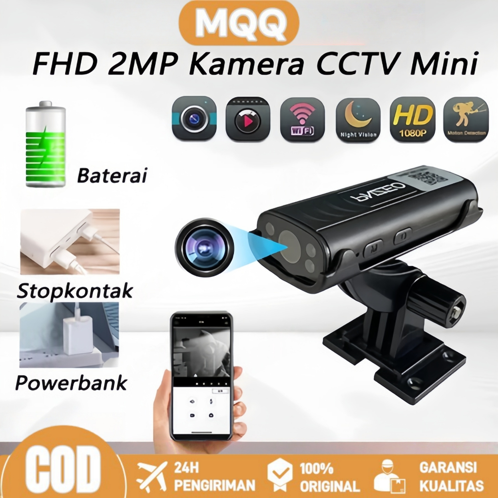 Jual 【COD】Spy Camera Mini Wifi Baterai Internal FHD 2MP Kamera Cctv ...
