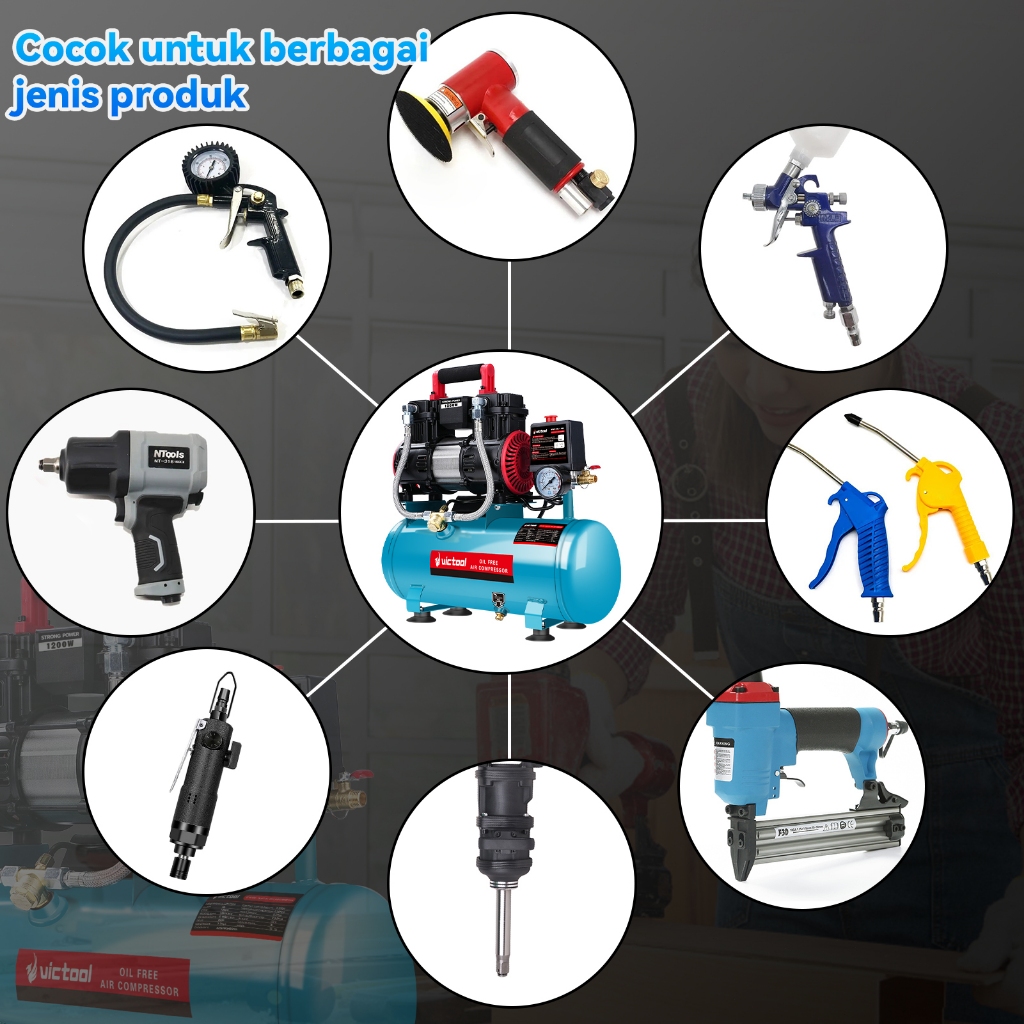 Jual Victool Kompresor Angin Listrik 100L/min mesin air compressor ...