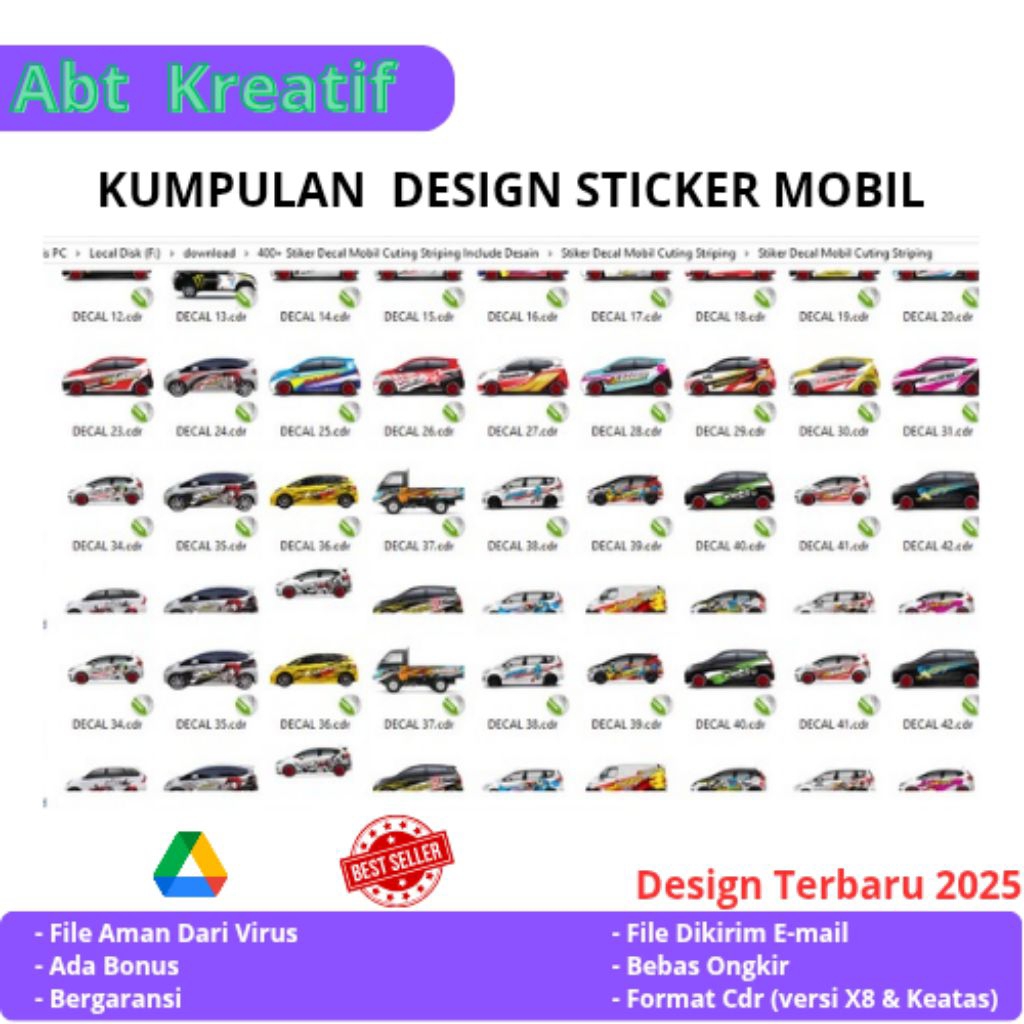 Jual FILE DESIGN STRIPING MOBIL FORMAT CDR JUMLAH RATUSAN | Shopee ...