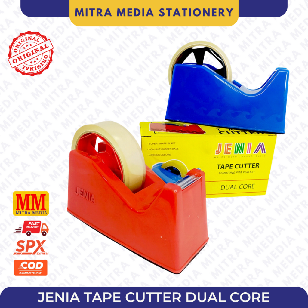 Jual DISPENSER LAKBAN ISOLASI / TAPE CUTTER JENIA DUAL CORE/ DISPENSER ...
