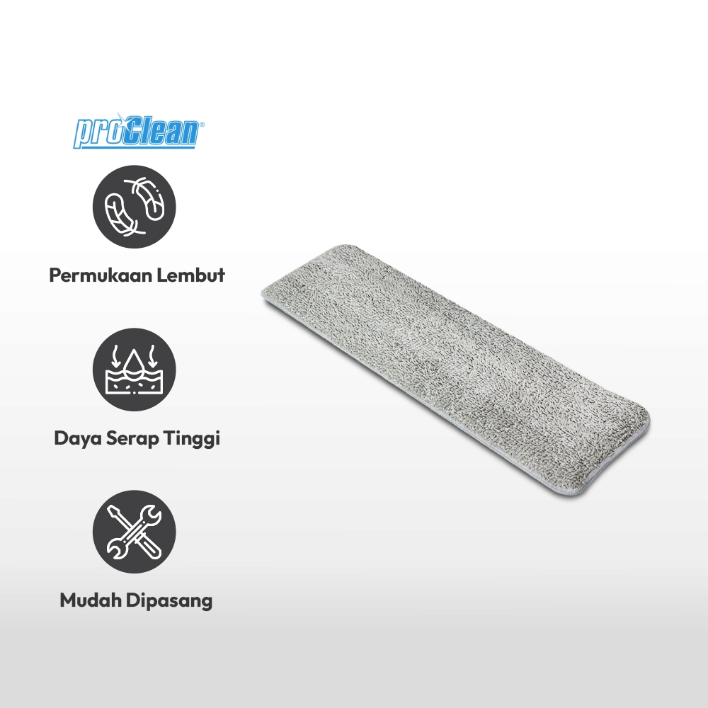 Jual AZKO PROCLEAN KAIN PEL FLAT ISI ULANG / REFILL PRO CLEAN MOP ...