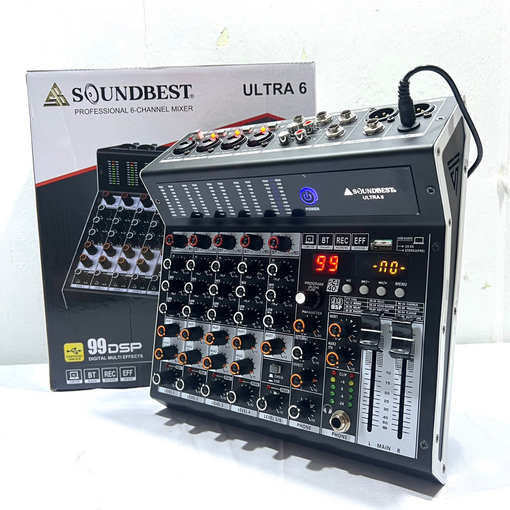 Jual Mixer Soundbest Ultra 6 Original Product 6 Channel Bluetooth ...