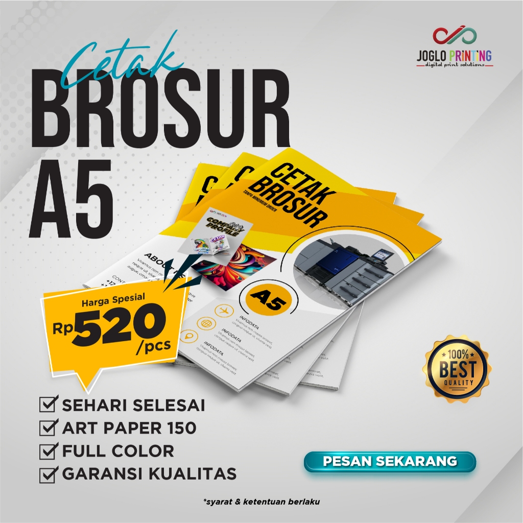 Jual Cetak Brosur A5 Termurah Custom Brosur A5 Cetak Flyer A5
