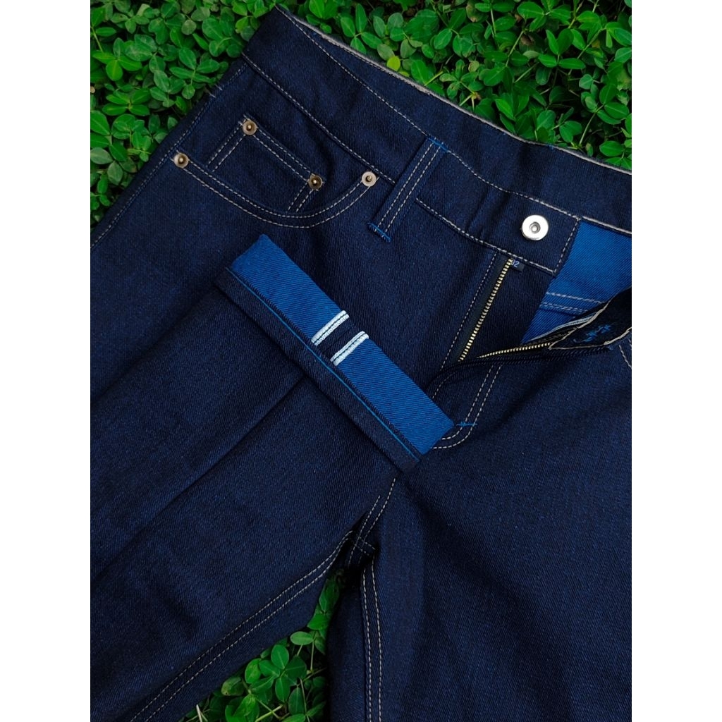 Jual Tortuga Denim, celana denim indigo x weft blue 15oz selvedge ...