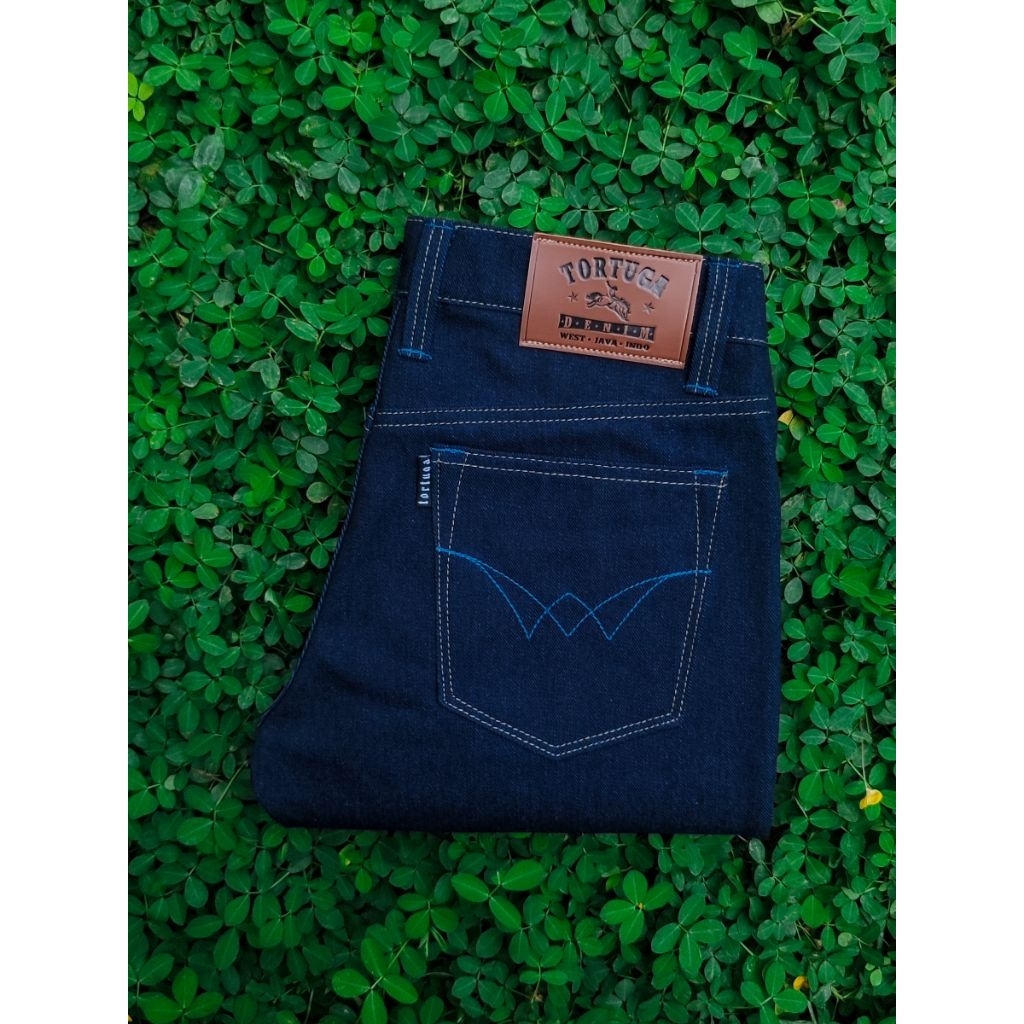 Jual Tortuga Denim, celana denim indigo x weft blue 15oz selvedge ...
